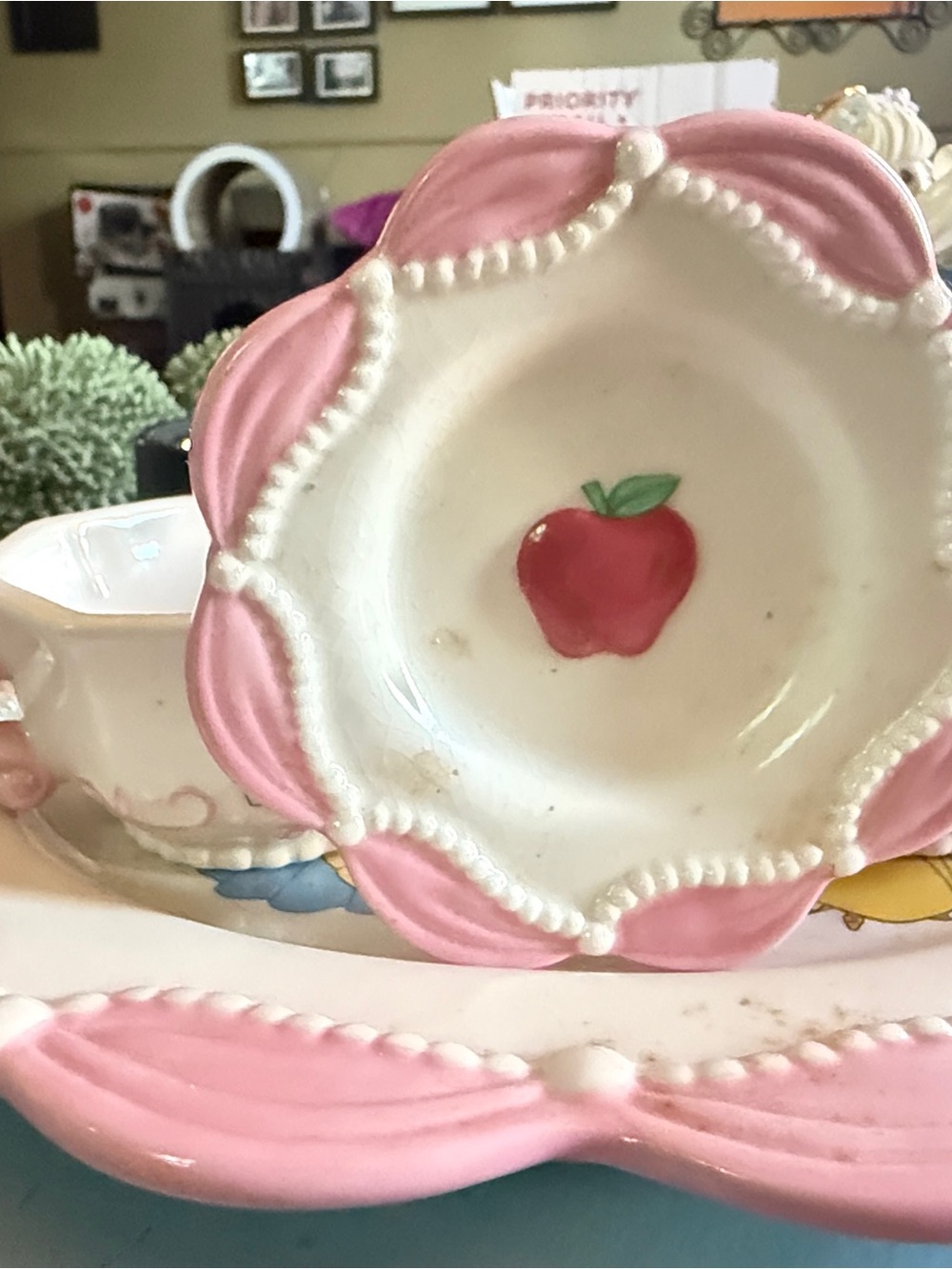 Disney Princess Pink and White Porcelain Play Tea Set - Picture 5 of 9